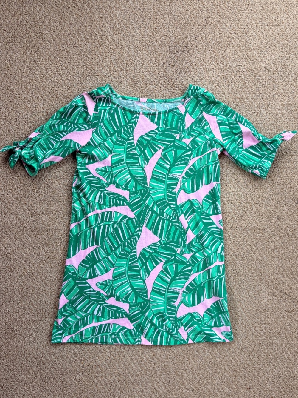 🌺 GIRLS Lilly Pulitzer Short Sleeve Dress Let’s Go Bananas Size Medium (6-7) 🌺